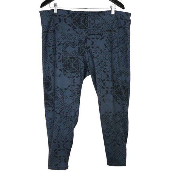 PRANA Kimble Printed 7/8 Legging Chalkboard Tiles - Picture 1 of 7